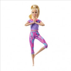 Barbie Sonsuz Hareket Bebeği Mor Renkli Spor Kıyafeti ile Sarışın